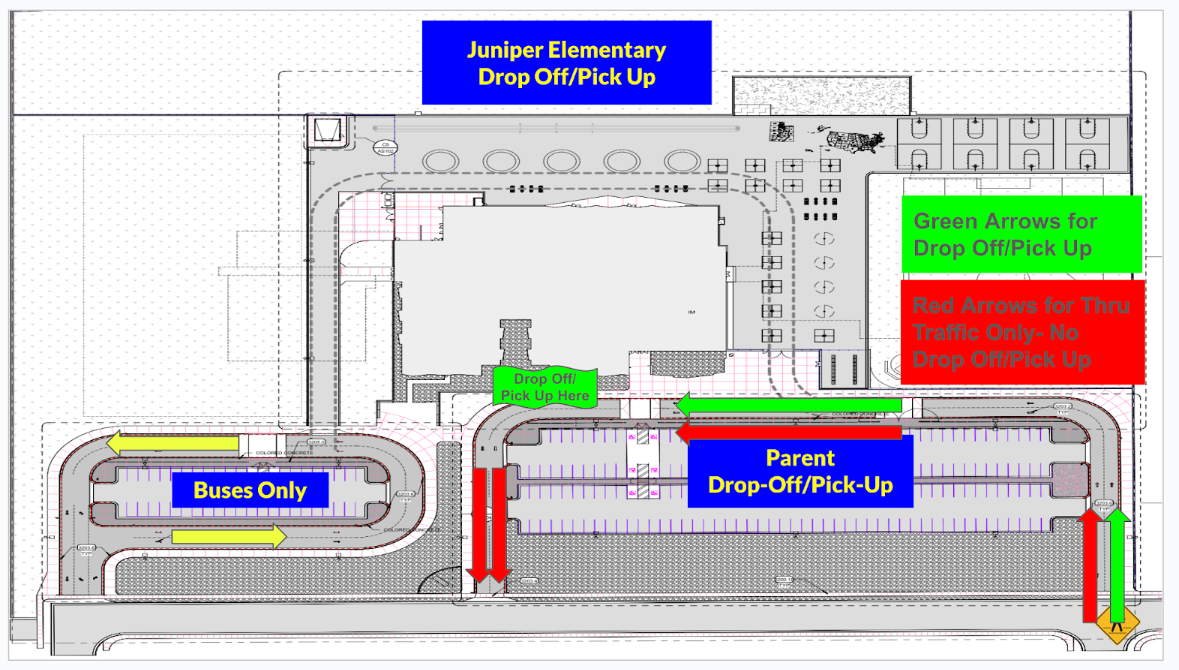 Pick up and drop off map